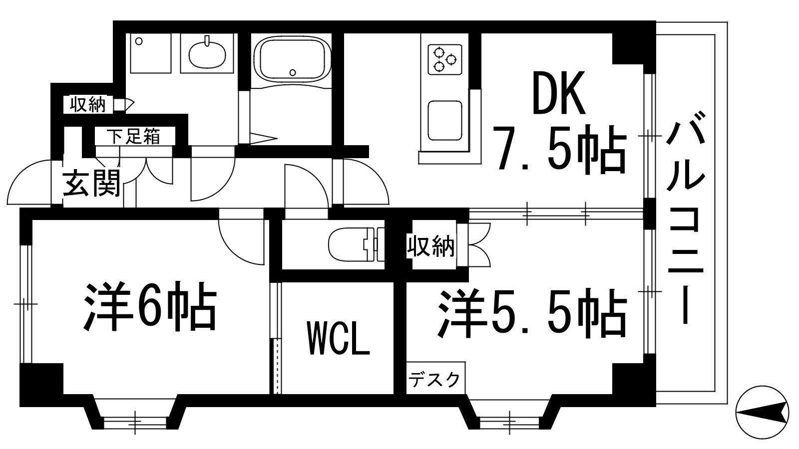 ハイタウン御殿山東の物件間取画像