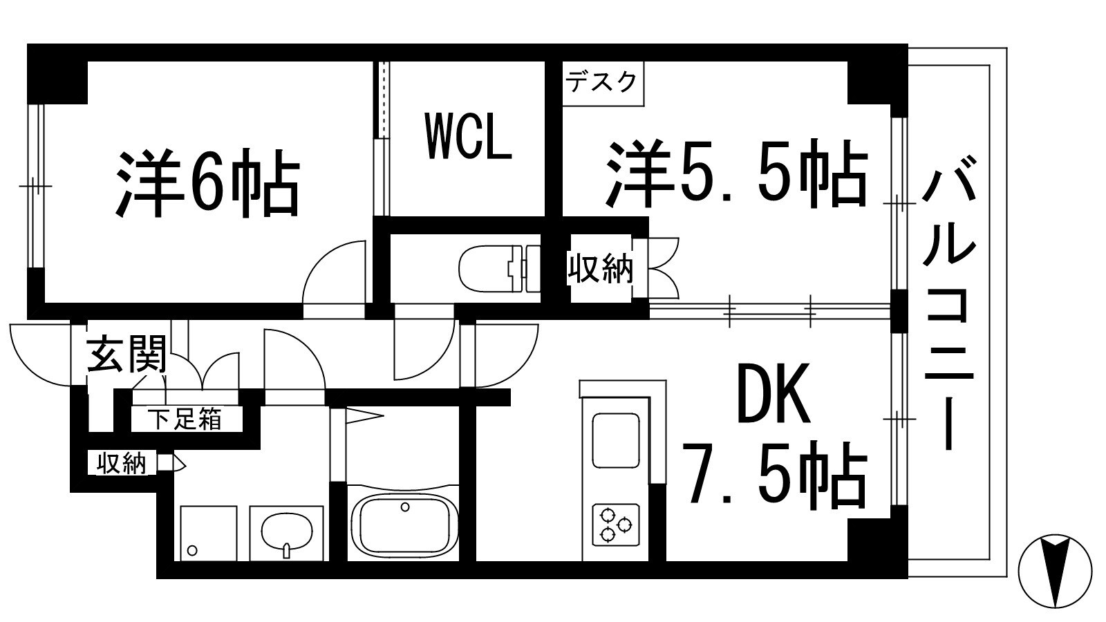 ハイタウン御殿山東の物件間取画像