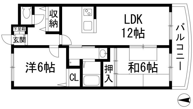シェリール甲東園の物件間取画像