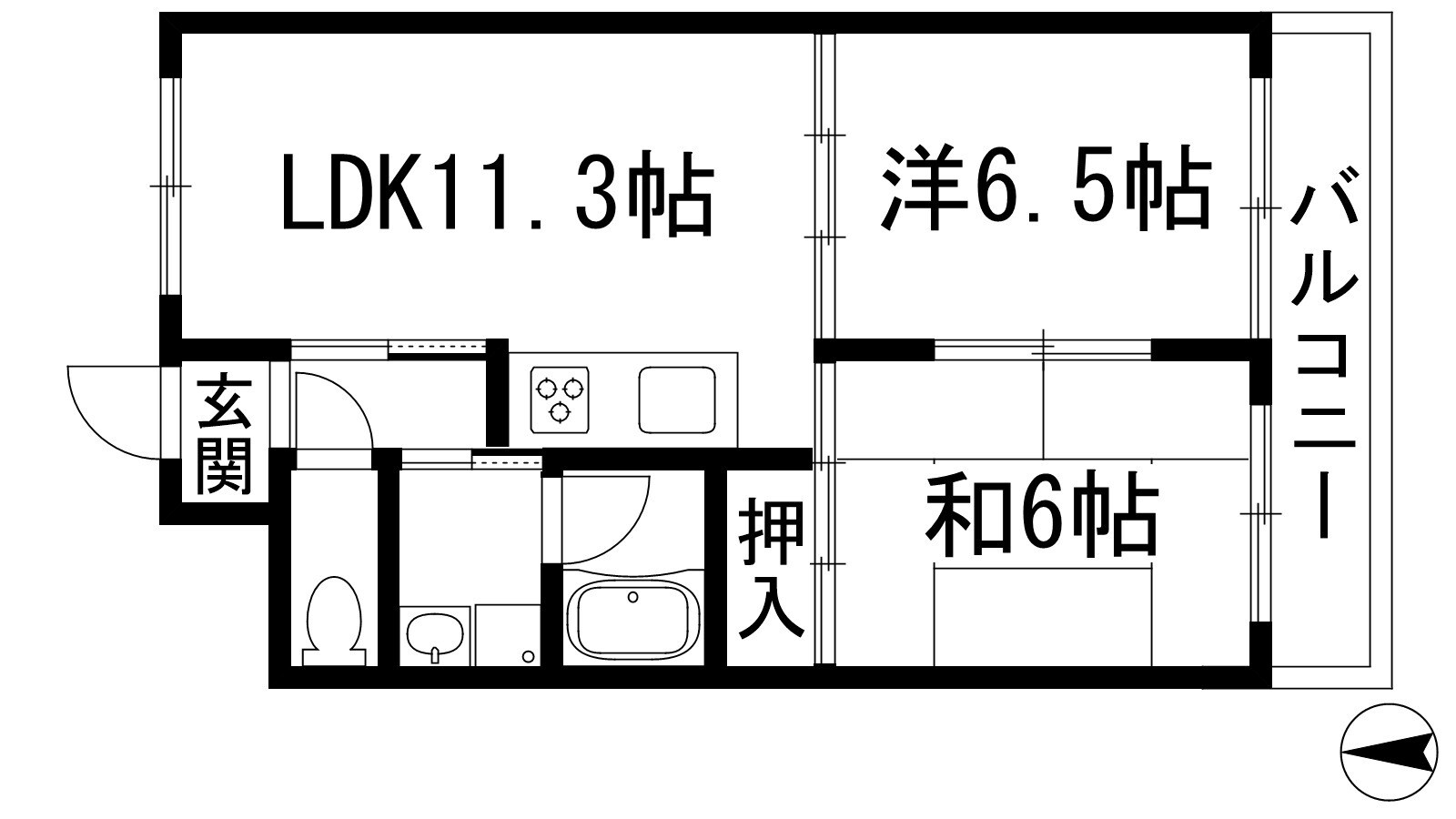 プロスペール門戸の物件間取画像