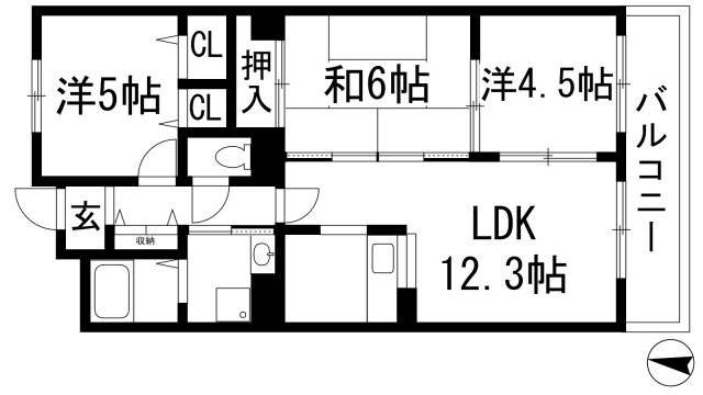 リベール石澄の物件間取画像