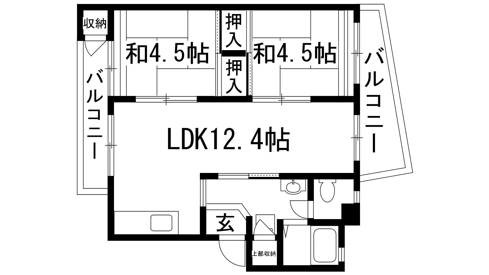 逆瀬川19号棟の物件間取画像