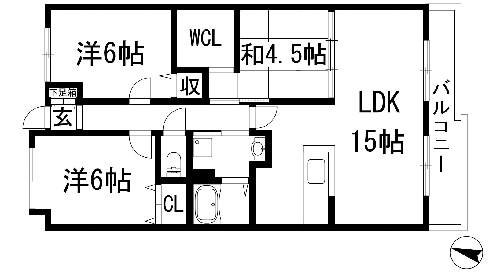 昆陽池パレスの物件間取画像