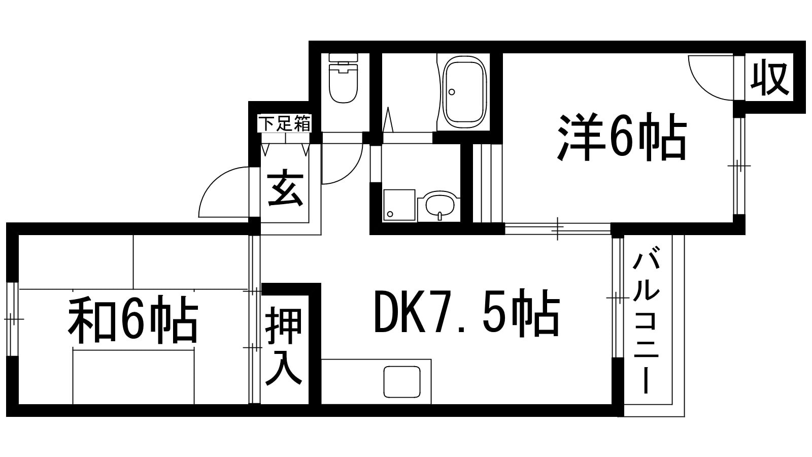 ユニライフ石坪の物件間取画像