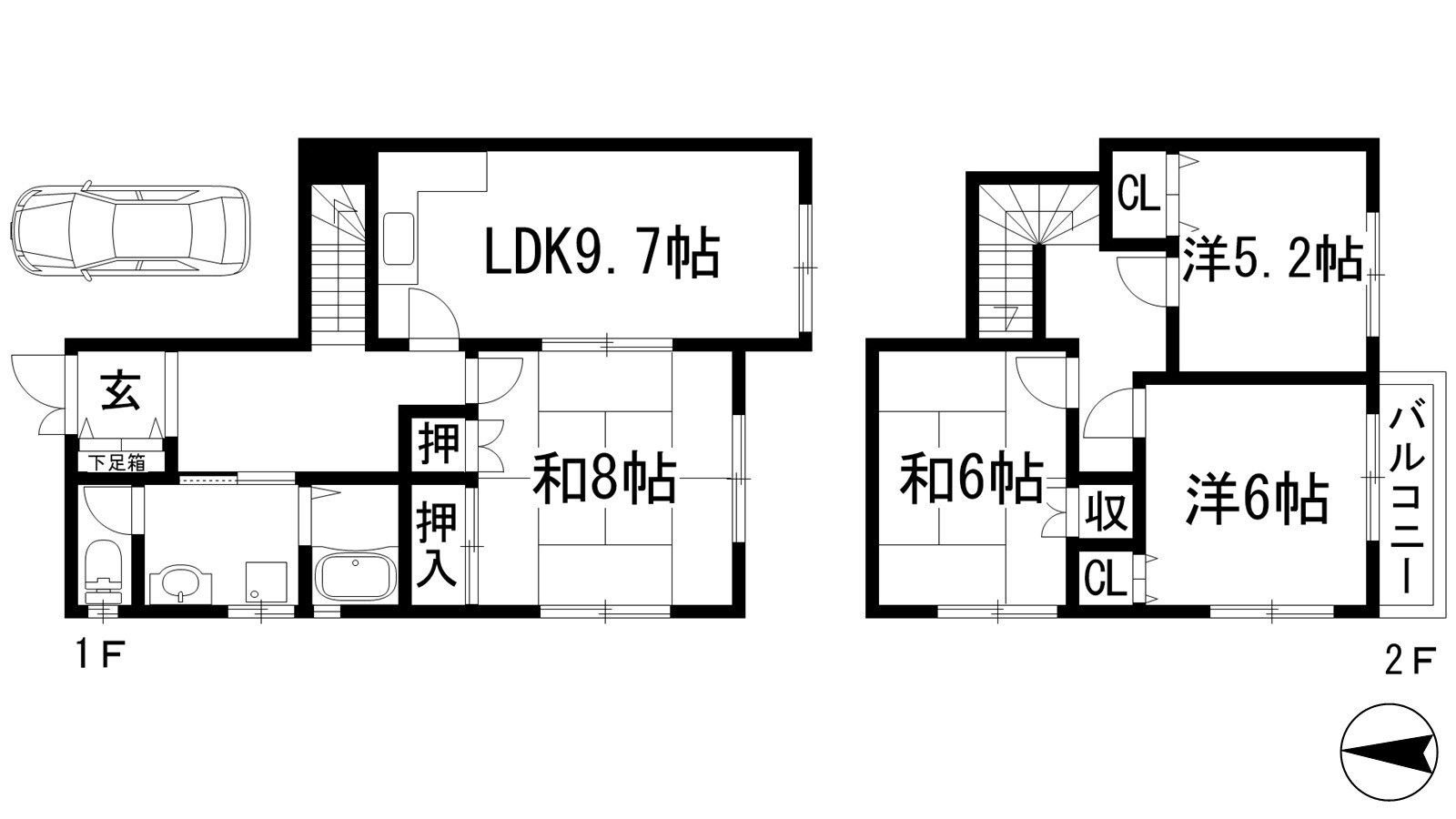 安堂寺町4丁目貸家の物件間取画像