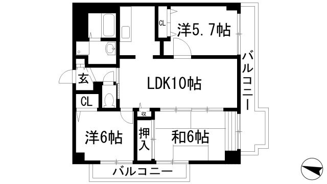 アプローズコートの物件間取画像