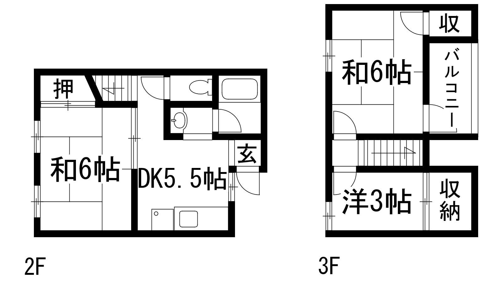 畑ハイツの物件間取画像