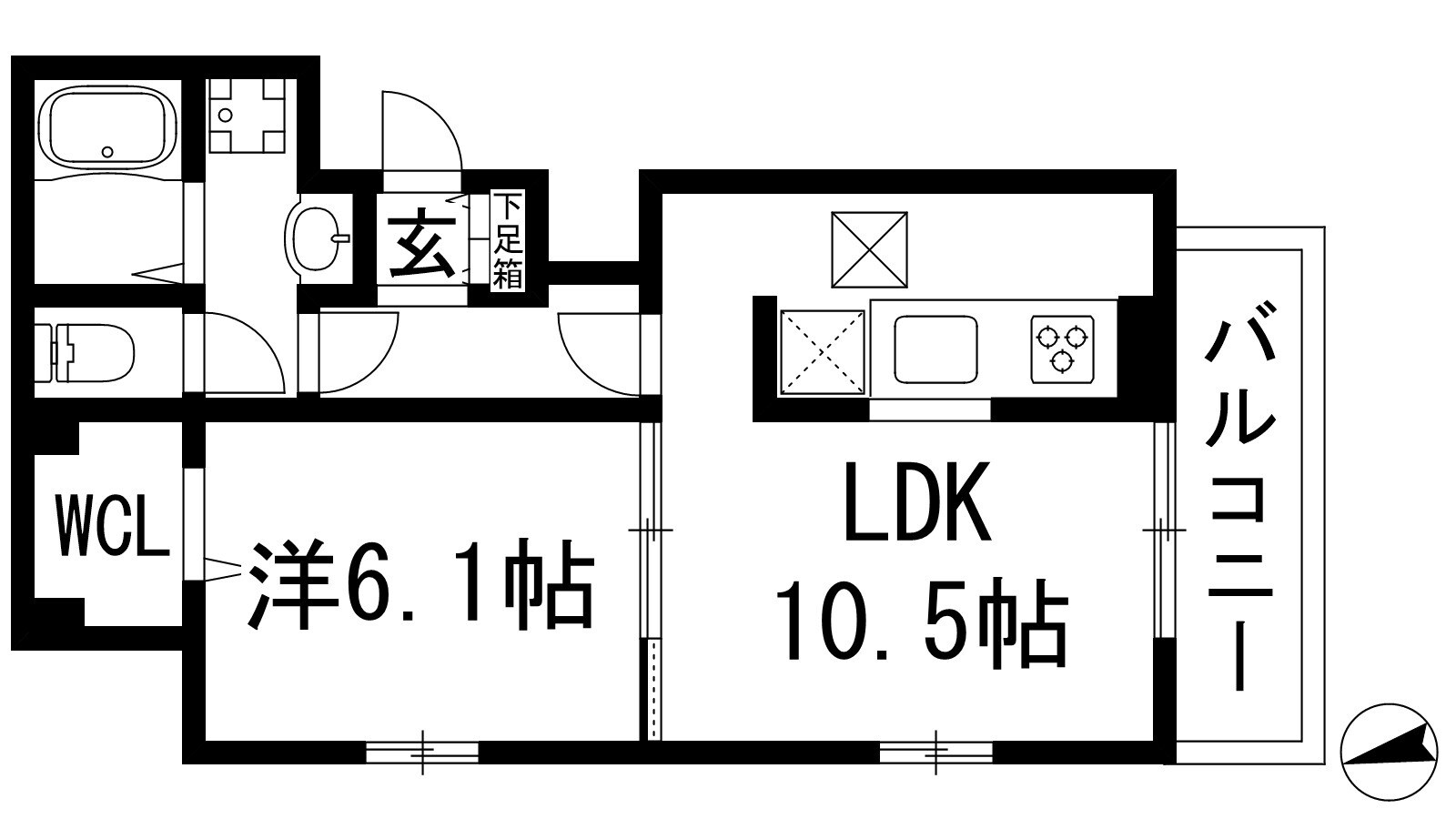 エクラ宝塚の物件間取画像