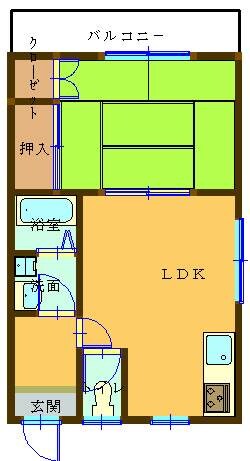 田中アパートEの物件間取画像