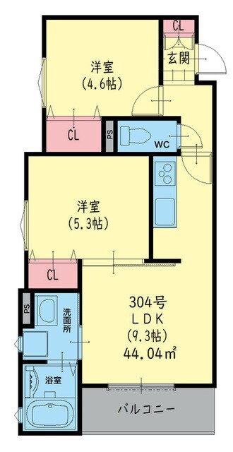 香里園駅 徒歩8分 2階の物件間取画像