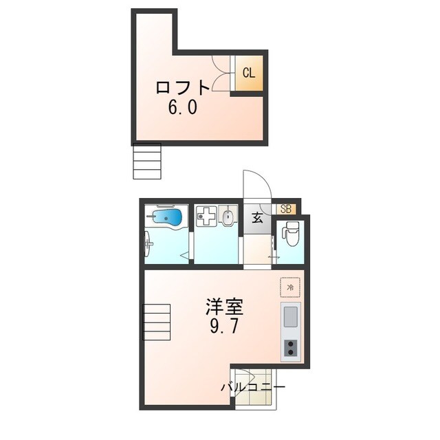 香里園駅 徒歩22分 2階の物件間取画像