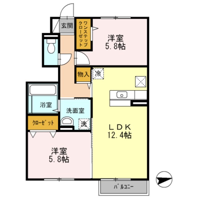 住道駅 徒歩17分 1階の物件間取画像