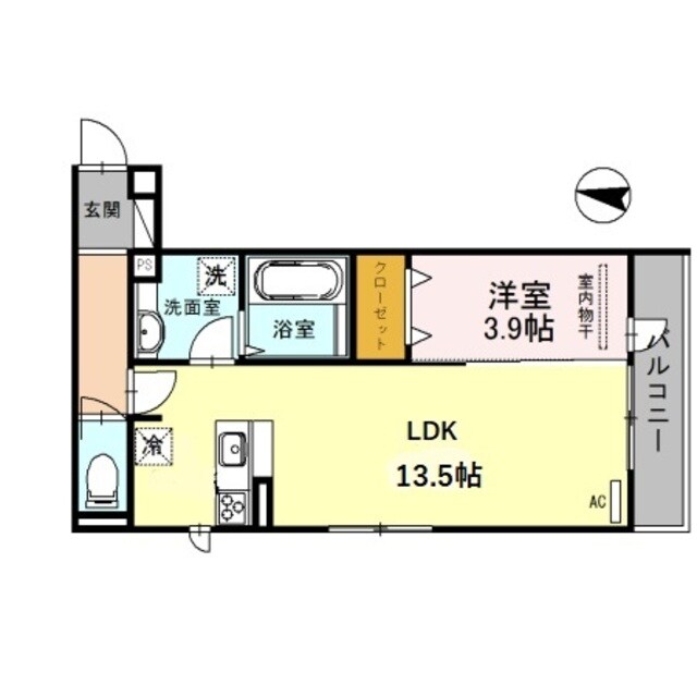 寝屋川市駅 徒歩22分 2階の物件間取画像