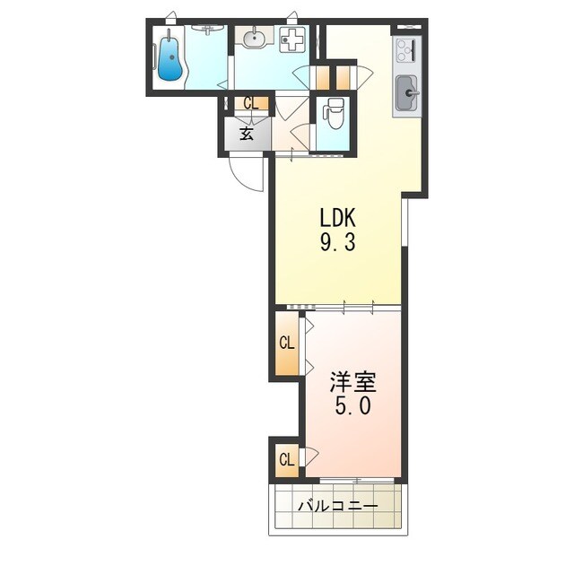 西三荘駅 徒歩3分 2階の物件間取画像