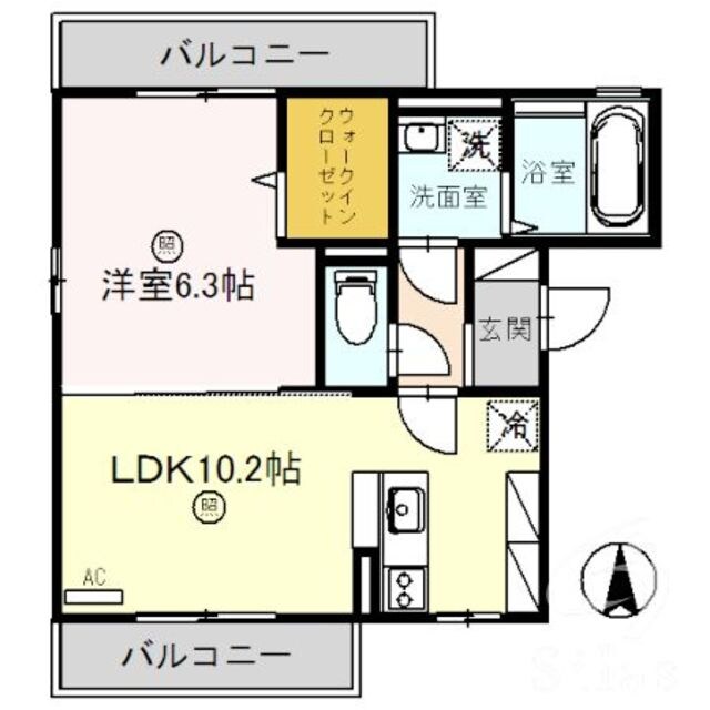 吉田駅 徒歩11分 3階の物件間取画像