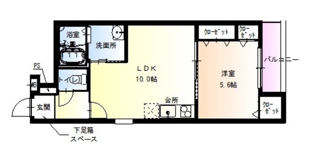 大阪府寝屋川市八坂町アパート 2階の物件間取画像