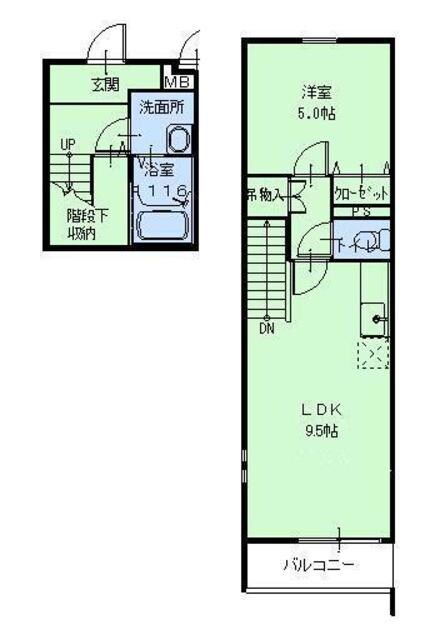 清水駅 徒歩13分 2階の物件間取画像