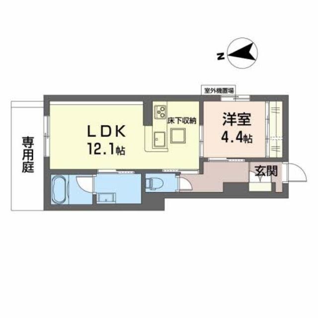 瓢箪山駅 徒歩8分 1階の物件間取画像