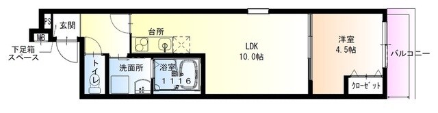 弥刀駅 徒歩5分 2階の物件間取画像