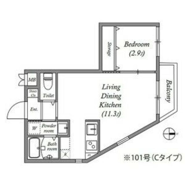 野崎駅 徒歩9分 2階の物件間取画像