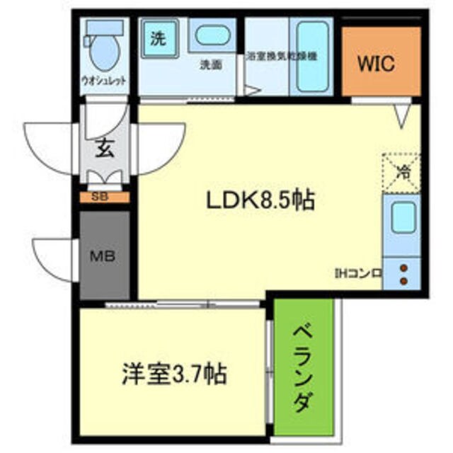 城北公園通駅 徒歩6分 3階の物件間取画像