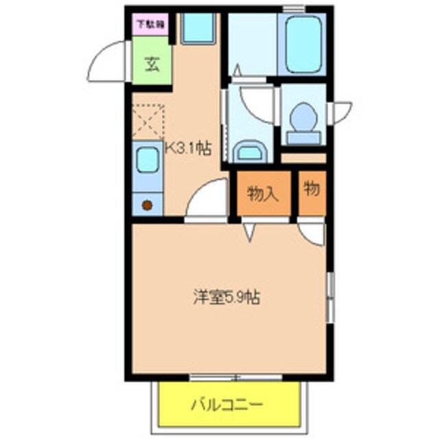 香里園駅 徒歩8分 2階の物件間取画像