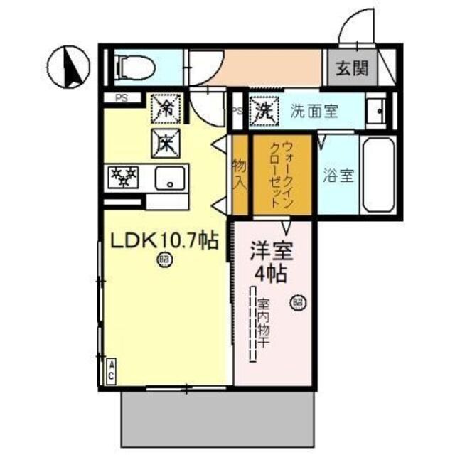 星田駅 徒歩7分 2階の物件間取画像