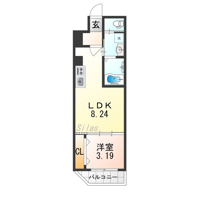 門真南駅 徒歩1分 5階の物件間取画像