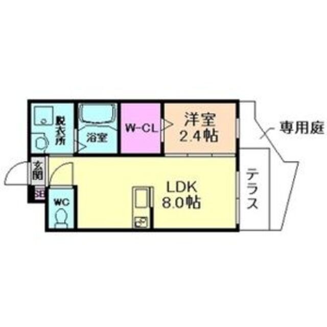 御殿山駅 徒歩3分 1階の物件間取画像