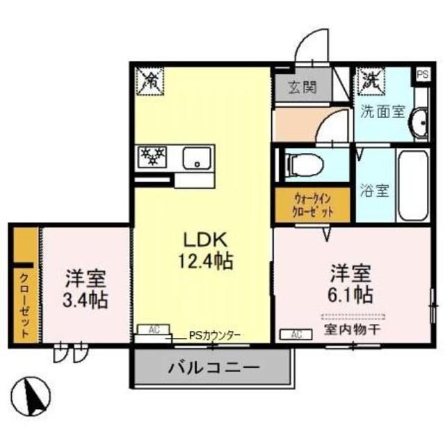 淡路駅 徒歩10分 3階の物件間取画像