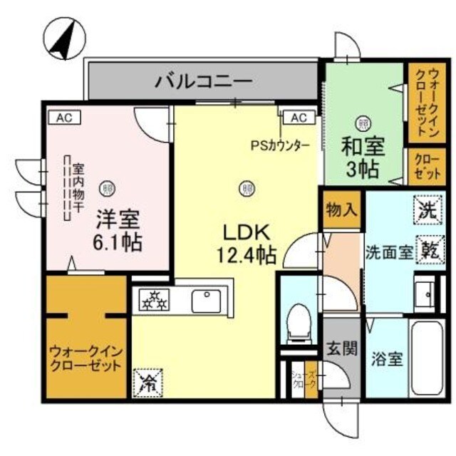 太子橋今市駅 徒歩3分 3階の物件間取画像