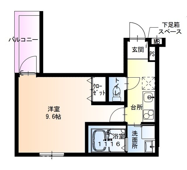 井高野駅 徒歩2分 1階の物件間取画像