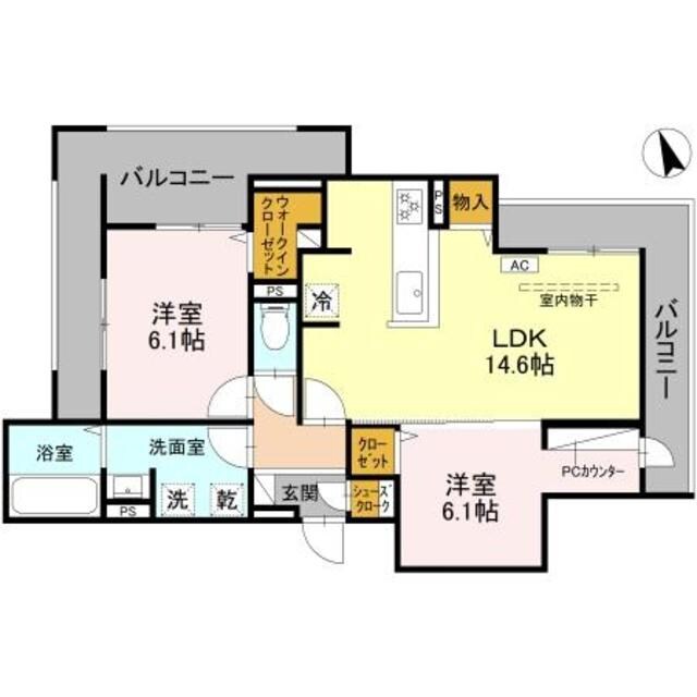 星田駅 徒歩6分 2階の物件間取画像