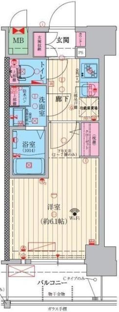 ファーストフィオーレ京橋ノワールの物件間取画像