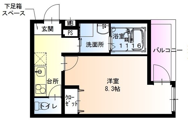 フジパレス野崎Ⅱ番館の物件間取画像