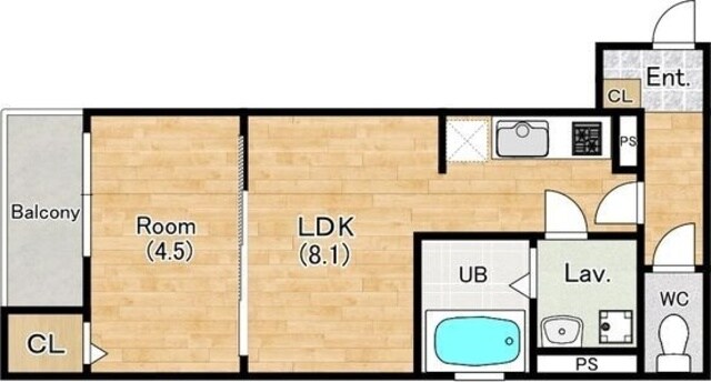 大阪府寝屋川市錦町アパート 2階の物件間取画像