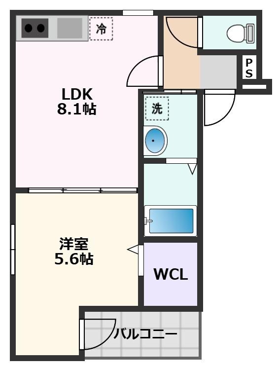 フジパレス吹田穂波町の物件間取画像