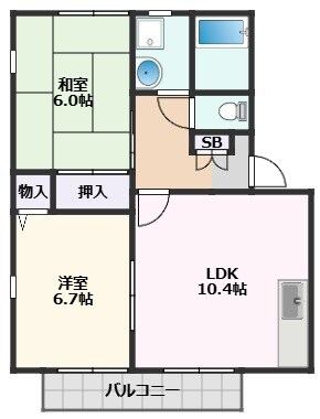 ヴィオレ壱番館の物件間取画像