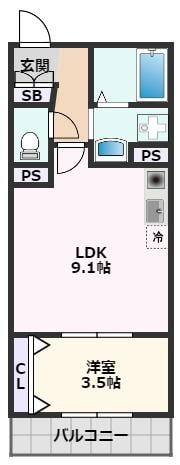 クオーレ南正雀駅前の物件間取画像