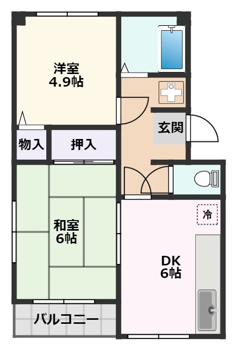 フロイデ千里丘の物件間取画像