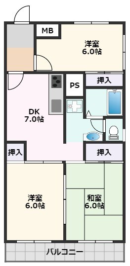 第2ヨシムラコーポの物件間取画像