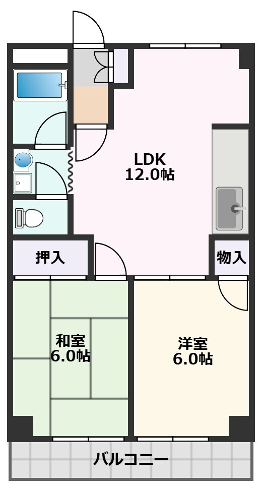 コーポ南千里の物件間取画像