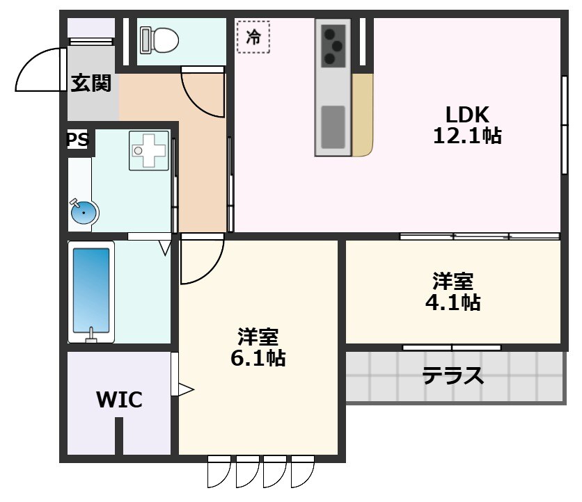 Ｄ－ｒｏｏｍＮｏｖａｌｉｓの物件間取画像