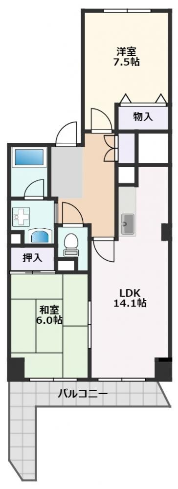 サンヒルズ千里の物件間取画像