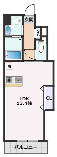 パストラーレ江坂の物件間取画像