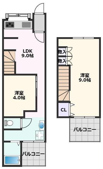 片山町3丁目テラスハウスの物件間取画像