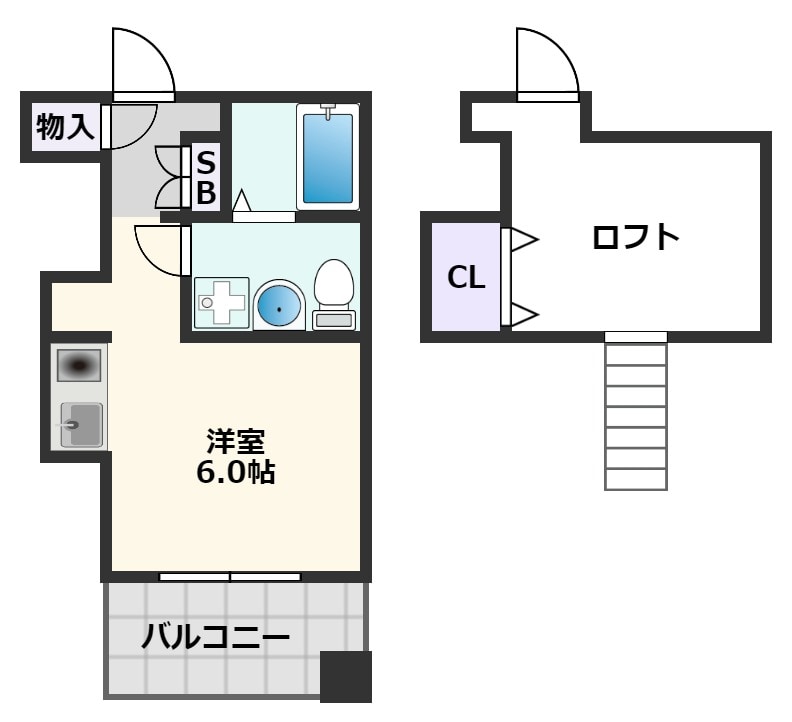 サングレートESAKAⅡの物件間取画像