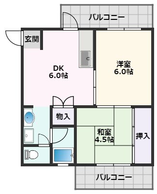 ハイツ丸栄の物件間取画像