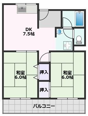 美山マンションの物件間取画像