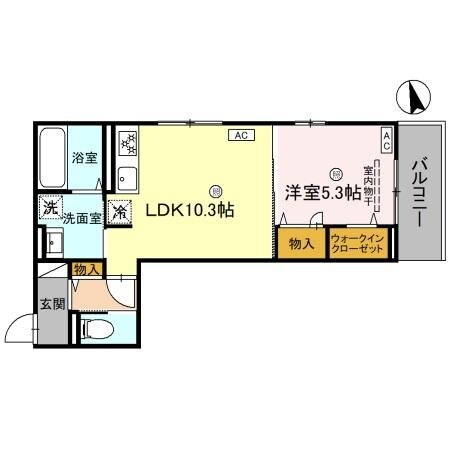 立花駅 徒歩9分 1階の物件間取画像